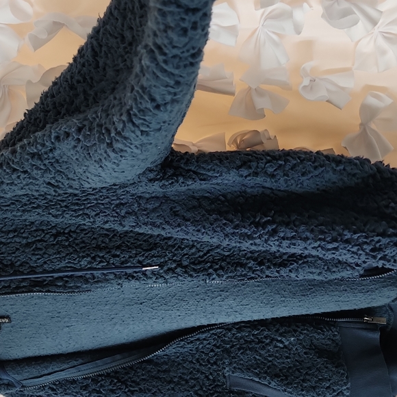 Jacket, Teal Blue/Green Soft, Fuzzy, Teddy Bear 🧸 Hoodie, Zipup, Womens, - Picture 6 of 10